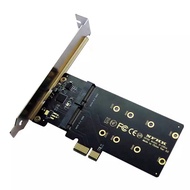 TECHCHIP-PCI-E to M2 Adapter PCI Express X1 2 Port B Key M.2 NGFF SATA SSD Adapter PCIE M2 Adapter E