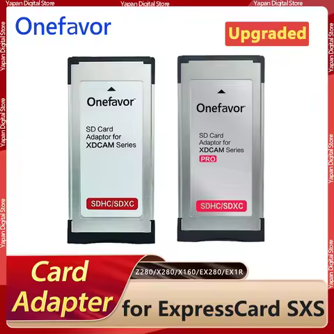 Original Onefavor SD SDHC SDXC Memory Card Adaptor into 34mm ExpressCard SXS Card Adapter For Sony c