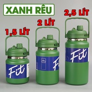 FIT Large Capacity Thermos Bottle 2500ml/2000ml/1500ml - Wide Mouth, Straw, Pouring Head, Convenient