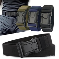 New Quick Release Pluggable Buckle Men Belt Breathable Elastic Outdoors Belts For Men Elastic Pants 