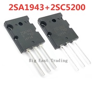+ 5pairs (5pcs 2SA1943 5pcs 2SC5200 ) TO-3PL A1943 C5200 PNP NPN 15A 230V 150W Power Amplifier Silic