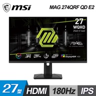 【MSI 微星】MAG 274QRF QD E2 27型 IPS 2K 180Hz 電競螢幕
