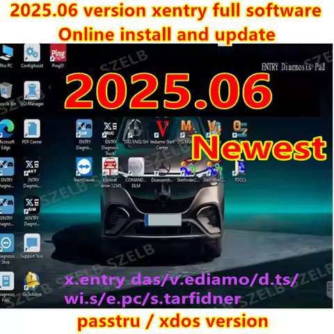 Newest 2025.06 Xentry Software Remote Install and Activate veidiamo DT.S WI.S EP.C for Auto Diagnost