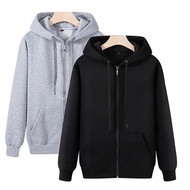 @3xl-6xl@ Super Quality Man Woman Solid Supper Comfortable Zipper Hoodie Long Sleeve Murah