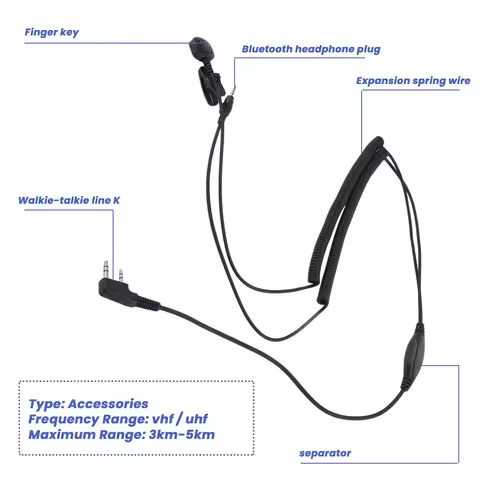 L77A V3 V6 V8 V1098a V5s Bluetooth Helmet Headset Special Connecting Cable for UV-5R UV-82 GT-3 Two 