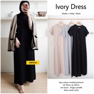 Ivory Dress Cotton Combed T-Shirt by Aqeela