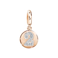 PRIMA จี้เพชรรูปตัวเลข 2 Lucky Number Collection ตัวเรือน 9K สี RG 991P0053-01