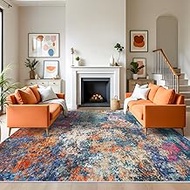 RUUGME Area Rug 9x12 Washable Rug - Soft Living Room Ultra-thin Rug Large Area Rug Indoor Farmhouse 