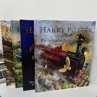 Harry Potter 4 Books set Hardcover The Illustrated Edition Large Format Full-color English classic book for children
