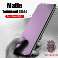 No Fingerprint Matte Tempered Glass For Huawei Y9s Y6p P40 P30 Lite P20 Pro Mate 20 Nova 7 SE 7i 5T P20Pro Mate20 Frosted Screen Protector Full Cover Glue Coverage Protective Film 9H Anti Blue Purple Ligth
