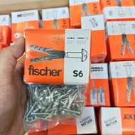 PAKET Sekrup Dan Fisher S6 isi 100 pcs Pisher S6 dan Baut Tembok Visher S6 Skrup Tembok Paling Murah