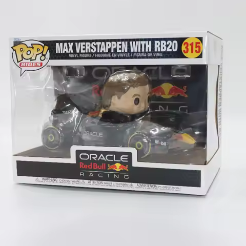 Funko POP F1 Red Bull Collection Kimi Antonelli Max Verstappen with RB20 Racing Car Sergio Perez Col