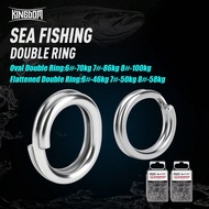 Kingdom GT Sea Fishing Split Rings 304 Thép không gỉ 6# 7# 8# Sea Fishing Double Ring 20 cái/hộp Phụ
