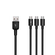 USB to Micro USB Splitter Cable, 3 in 1 USB 2.0 A Male to Three Micro USB Male 1 to 3 Sync Charging 