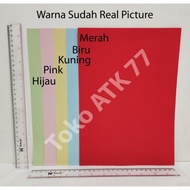 Kertas Lipat Sukung Origami HVS Warna Warni Kuning Pink Merah Biru Hijau A4 50 lembar Murah READY ST