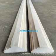 List Profil Kayu Wall Moulding Wall Panel Kayu Tebel  2 cm Lebar 5 cm Panjang 2 Meter Dekorasi Dindi