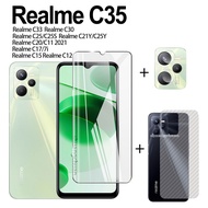 3in1 Realme C33 Realme C35 tempered glass Realme 10 Realme C21Y Realme C31clear  tempered glass C25 