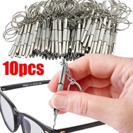 Portable Steel Glasses and Watch Repair Kit - Keychain Precision Screwdriver Tools