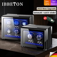 IBBETON Automatic Watch Winder Luxury 1  2  3  4  6  9 Slot Mechanical Watch Safe Box Adjustable TOP Modes Wood Watches Storage Box