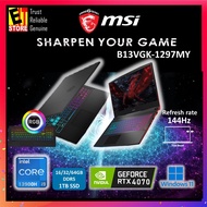 MSI LAPTOP Katana 15 GAMING B13VGK-1297MY (i9-13900H/16GB OR 32GB DDR5 /1TB SSD/ RTX 4070 8GB/15.6" FHD 144HZ/W11/bag)