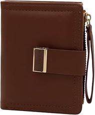 Women's Leather Purse with Zip Wallet with Press Stud Credit Card Holder for Storing Receipts Bankno