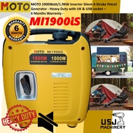 MOTO 1900Watt/1.9KW Inverter Silent 4-Stroke Petrol Generator - Heavy Duty with UK & USB socket - 6 