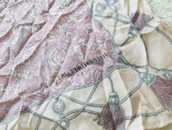 （二手）日本製 TRU TRUSSARDI 粉色變形蟲圖樣絲巾 方巾 義大利品牌