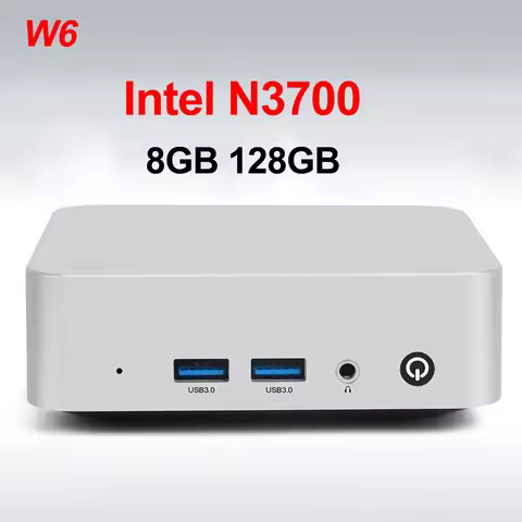 W6 MINI PC Intel Processor N3700 MINI PC Windows 10 Windows 10 8GB 128GB M.2 SATA SSD 1000M LAN USB3