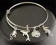 NEW Accessories 1pcs octopus dolphin sea urchin sea horse marine organism Charm copper Jewelry Brace