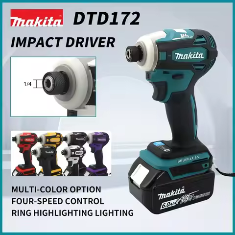 Makita DTD172 Wireless Drills Charging Drill Brushless Driver 18V Electric Screwdriver Impact Hand E