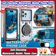 - IP68 Waterproof Phone Pouch With Self-Check Design Fit Up To 6.9 Inch Swimming Outdoor Waterproof 