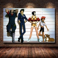 Bản in HD Cowboy Bebop trên vải canvas - Poster nghệ thuật anime trang trí phòng khách hoặc phòng ng