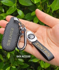 เคสกุญแจหนัง zontes 350E 350D 368G 368K 368D พร้อมพวงกุญแจหนัง มีโลโก้ zontes แท้