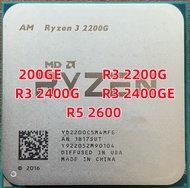 ซีพียูตั้งโต๊ะโปรเซสเซอร์ Ryzen 200GE R3 2400GE 2200G 2400G 2600 R5 Quad-Core Quad-Thread CPU AM4ประมวลผล