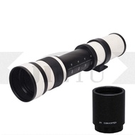 [ Used Camera  lens  ] JINTU 420-1600mm f/8.3 HD Manual Telephoto Lens + 2x Telephoto Lens Nikon D60