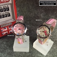 ICE Ready Stock Kids/Childrens Sport and Casual Hello Kitty Analog Watches + Watch Box Best Gift Jam