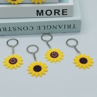 Cute Cartoon sunflower Key Chain Key Ring PVC Keychain Bluetooth Wireless Headphones Phone Cases Accessories Lanyards