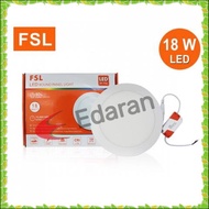 FSL 18W 8" LED ROUND RECESSED SLIM DOWN LIGHT (6500K , 4000K And 3000K)
