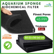 SLEN Aquarium Finest Bio Sponge Filter Foam Pond Aquarium Fish Tank Sponge 2cm X 50cm x 50cm