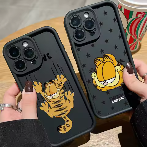 Cartoon Cat Garfields Phone Case for Samsung Galaxy A73 A56 A55 A54 A53 A36 A34 A26 A25 A24 A17 A16 