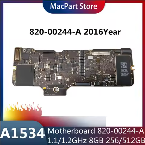 Applicable For 12 " A1534 Motherboard 1.1GHz 8GB 256GB SSD Logic Board 820-00244-A 2016 Year