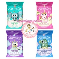 MP - YUNIKON WIPES 20 SHEETS WET TISSUE BABY TISSUE WET BABY TISSUE BABY WET TISSUE