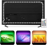 HAMLITE TV Bias Lighting 6500K True White for 70 72 75 80 82 85 Inch TV, 18Ft USB TV LED Backlight w