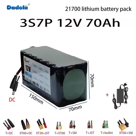 12V70Ah lithium battery pack 21700 battery pack 3S7P large capacity brand new battery cell with char