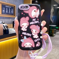 Case For OPPO A5 A3s A12E Realme C1 Small Group Phone Rabbit Soft Shell Silicone Shockproof Strap