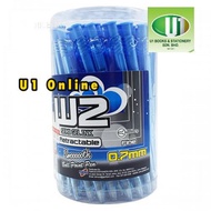 G-Soft W2 Retractable Ball Point Pen 0.7mm Blue - (Drum of 50 pcs)