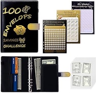 100 Envelopes Money Saving Challenge,Savings Challenges Book with Envelopes,Money Saving Budget A5 B
