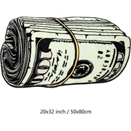 Money Rug, 100 Dollar Bill Rug, 20x32 inch Money Creative Funky Rug, Fun Bath mat, Suitable for Bath