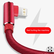 90 Degree Elbow Nylon Braided Fast Charger Charging Cable Compatible For Apple Compatible For iPhone