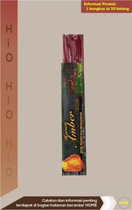 dupa hio aroma harum amber melati kenanga 50 batang hitam - amber